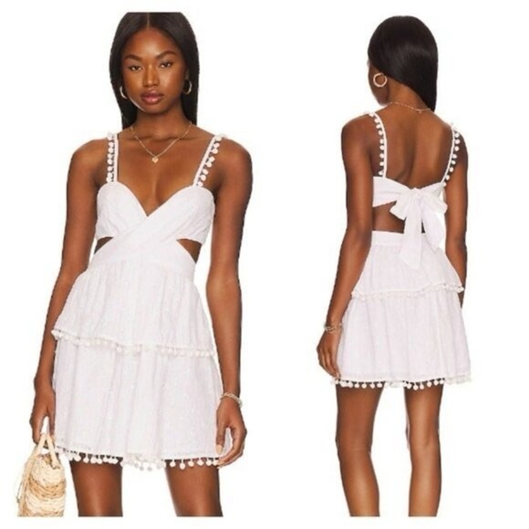 MAJORELLE Shauna Mini Dress in White - Picture 1 of 6